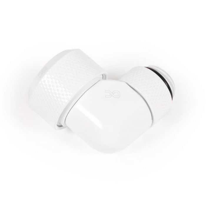Alphacool Eiszapfen Anschluss 90 Grad G1/4 Zoll AG auf 13mm AD Hardtube - drehbar, - white-17620