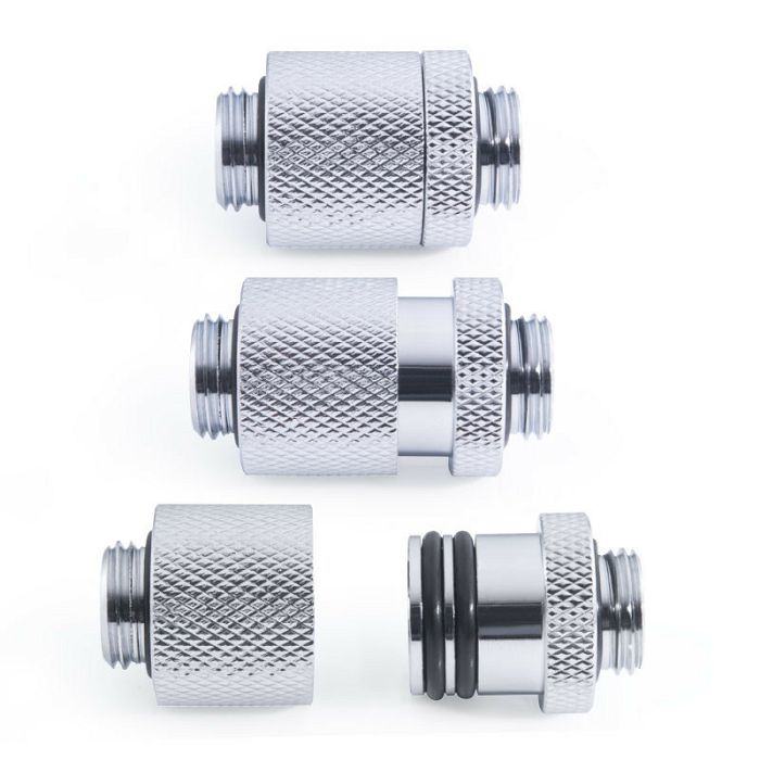 Alphacool ES D-Plug, 20mm, G1/4 AG auf G1/4 AG - chrome 17585