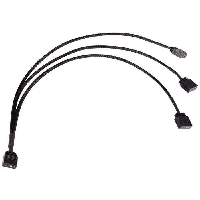 Alphacool Y-splitter aRGB 3-pin to 3x 3-pin 30cm - black 18708