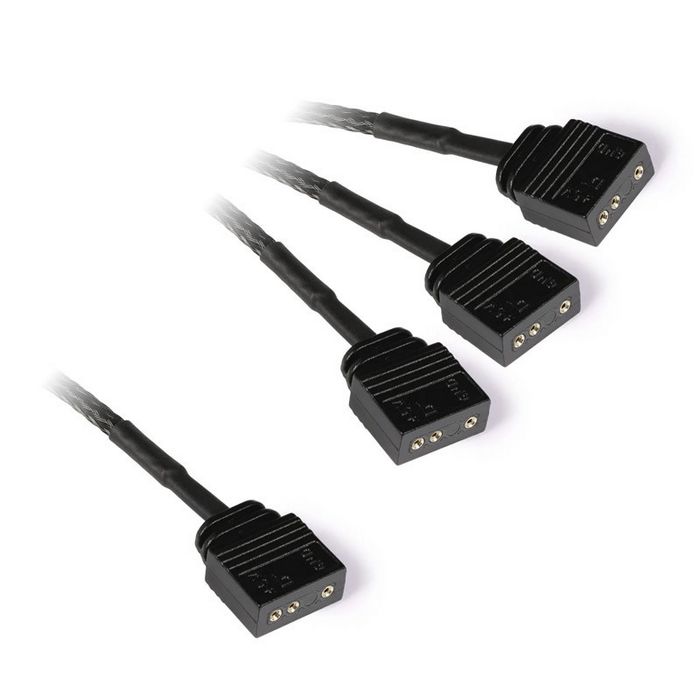 Alphacool Y-splitter aRGB 3-pin to 3x 3-pin 15cm - black 18709