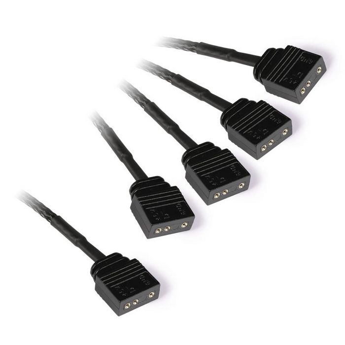 Alphacool Y-splitter aRGB 3-pin to 4x 3-pin 60cm - black 18712