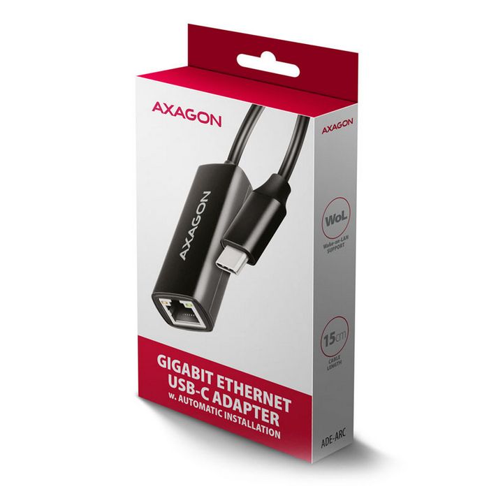 AXAGON ADE-ARC USB-C 3.2 Gen 1 - Gigabit Ethernet 10/100/1000 Adapter-ADE-ARC