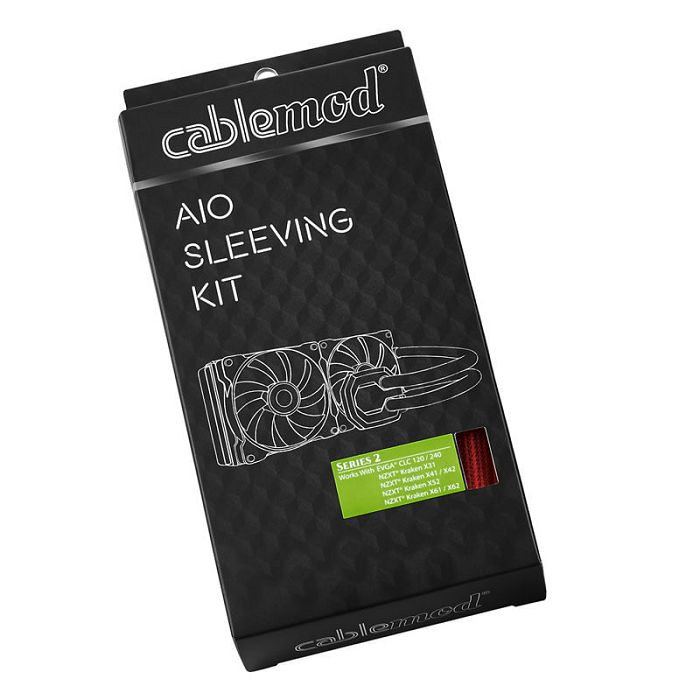 CableMod AIO Sleeving Kit Series 2 für EVGA CLC / NZXT Kraken - rot CM-ASK-S2KR-R