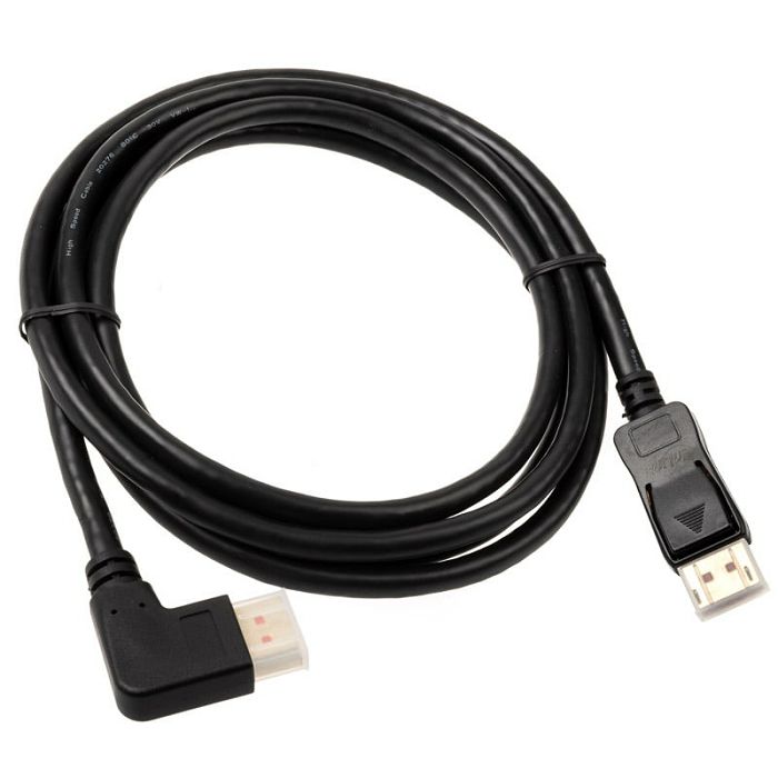 InLine 8K (UHD-2) DisplayPort Kabel, rechts gewinkelt, black - 2m 17152R