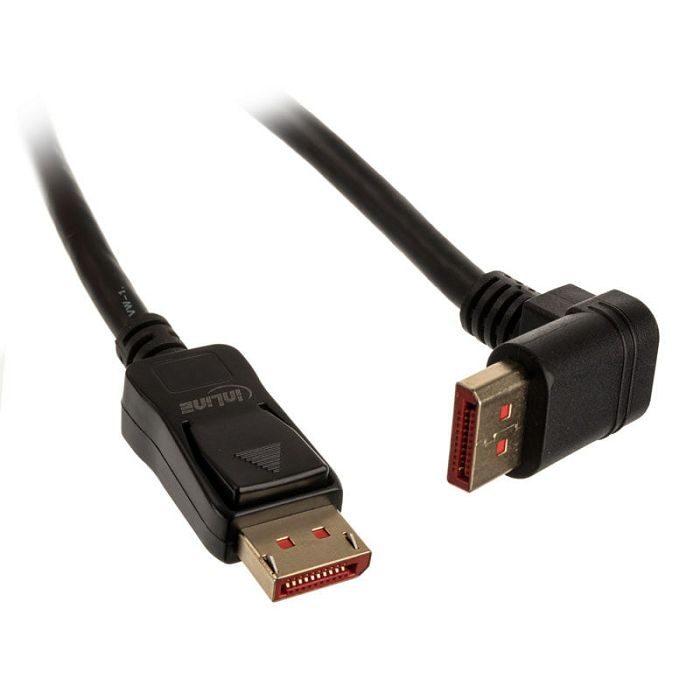 InLine 8K (UHD-2) DisplayPort Kabel, nach oben gewinkelt, black - 2m 17152O
