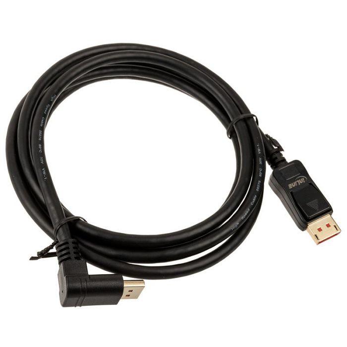 InLine 8K (UHD-2) DisplayPort Kabel, nach unten gewinkelt, black - 2m 17152U