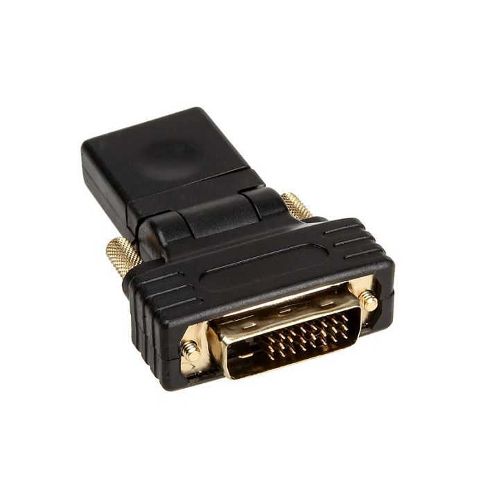 InLine HDMI-DVI Adapter, HDMI Buchse auf DVI Stecker, flexibler Winkel 17660W