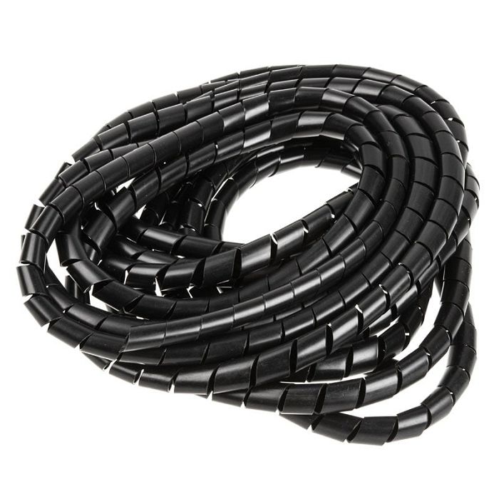 InLine spiral tape cable hose, black - 18mm x 10m 59946P