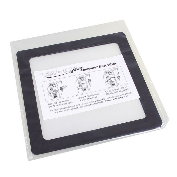 DEMCiflex dust filter 120mm, square - black/white DF0381