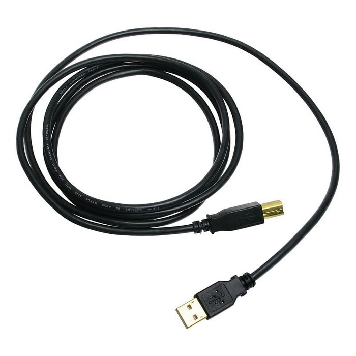 InLine USB 2.0 cable, A to B, gold-plated, black - 2m 34518S