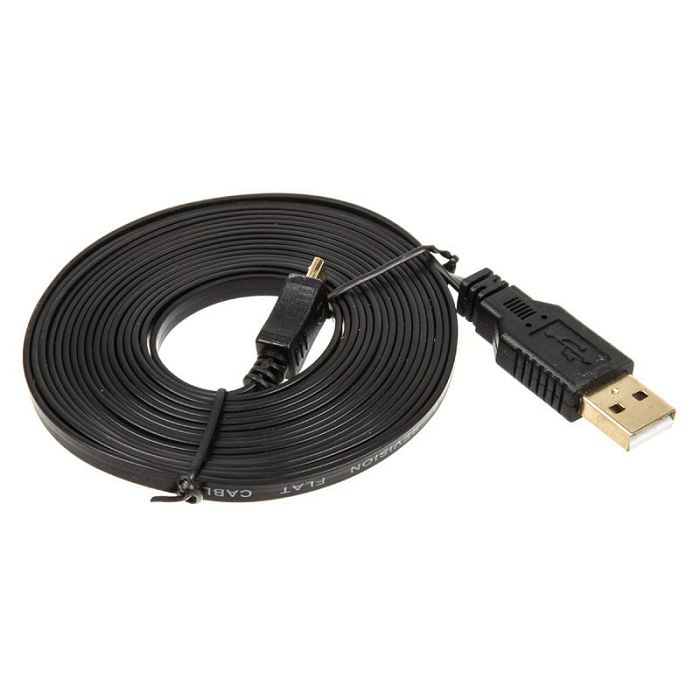 InLine Micro-USB 2.0 flat cable, USB-A to Micro-B, black - 3m 31730F