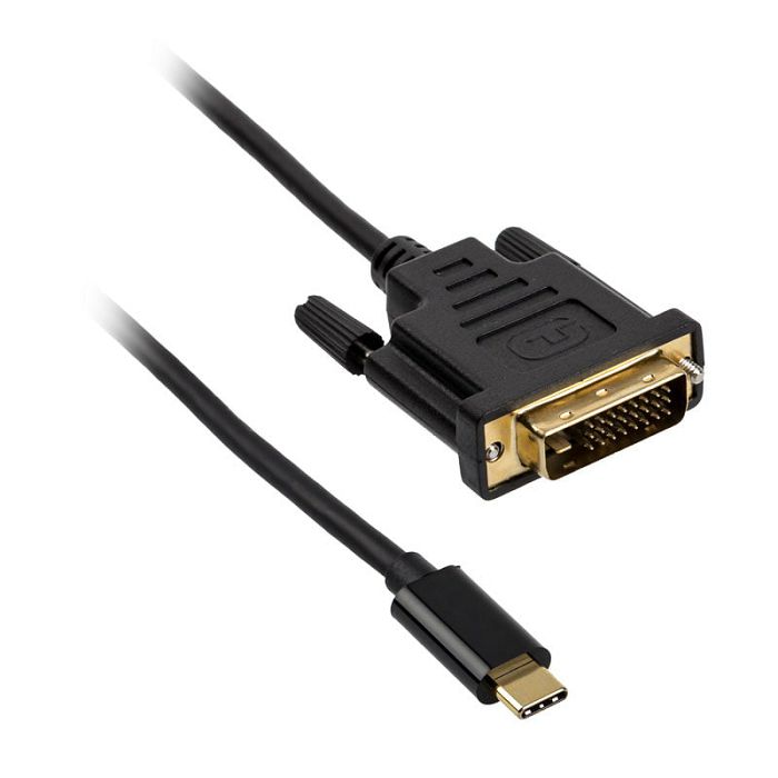 Akasa Typ C Adapter Kabel auf DVI - black AK-CBCA10-18BK