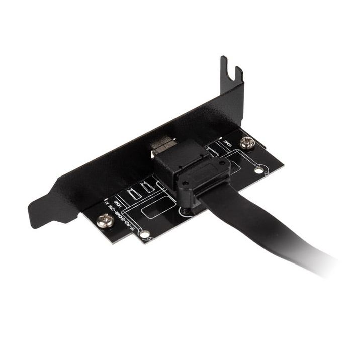 Akasa Low Profile PCI Bracket Adapter, USB 3.1 Typ C - black AK-CBUB37-50L