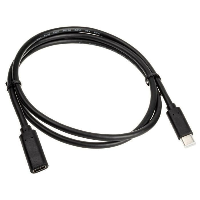InLine USB 3.2 Gen 2 Verlängerungskabel, USB Typ C, black - 1m 35771