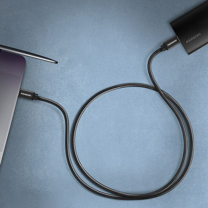 AXAGON BUCM3-CM20AB cable USB-C 3.2 Gen 1 to USB-C 3.2 Gen 1, black - 2m BUCM3-CM20AB