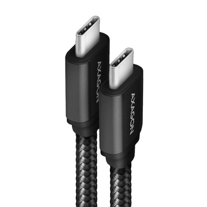 AXAGON BUCM2-CM15AB Ladekabel USB-C zu USB-C 2.0, 1,5 m, PD 240 W 5 A, ALU - black BUCM2-CM15AB