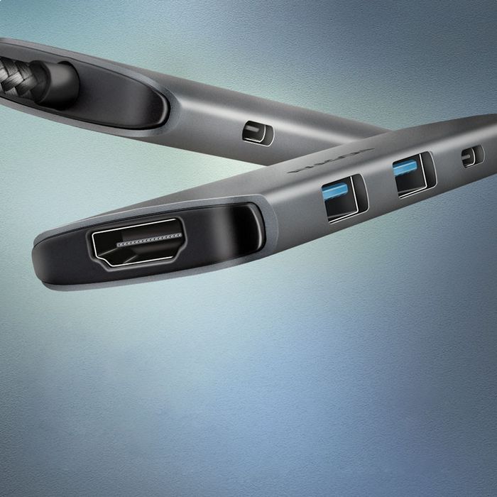 AXAGON HMC-5H8K 2x USB-A, 1x USB-C, 8K HDMI, USB 3.2 Gen 1 hub, PD 100W, 15cm USB-C cable-HMC-5H8K