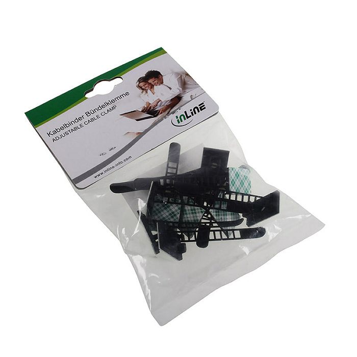 InLine Bündelklemmen-Set 10 Stück 64mm - black 59969B