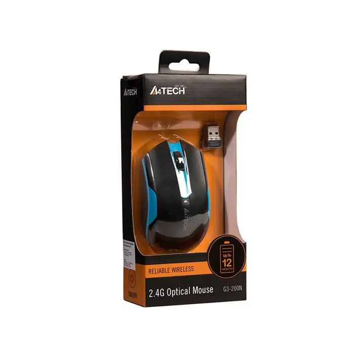 A4Tech G3-200N mouse Ambidextrous RF Wireless Optical 1000 DPI