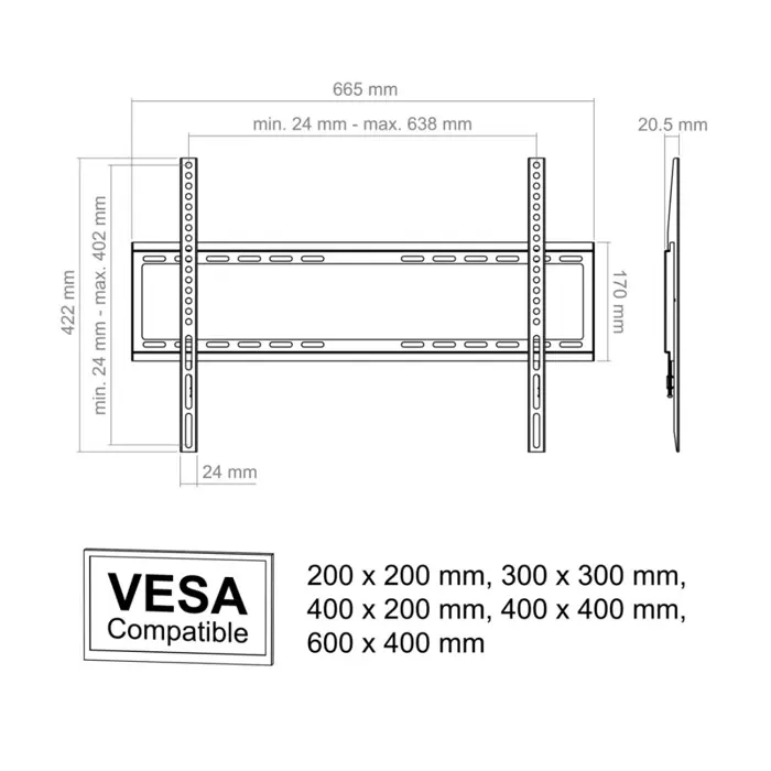 Actec TVM1 - TV Wall Mounting