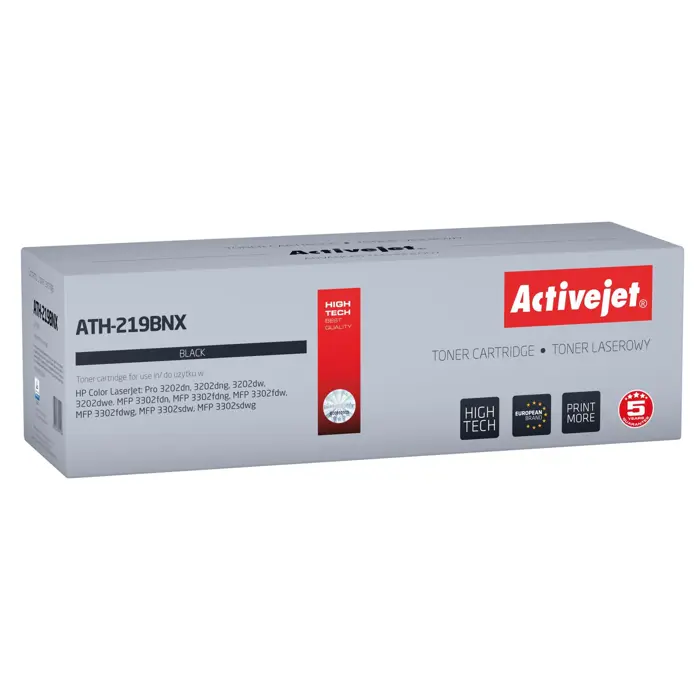 Activejet ATH-219BNX Toner for HP printer, replacement HP 219X W2190X; Supreme; 3200 pages; black, with chip