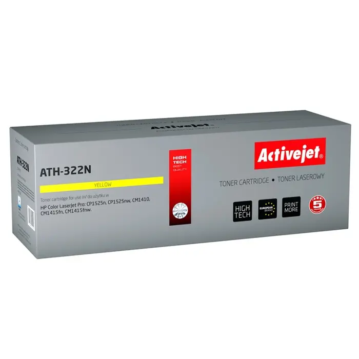 Activejet ATH-322N Toner (replacement for HP 128A CE322A; Supreme; 1300 pages; yellow)