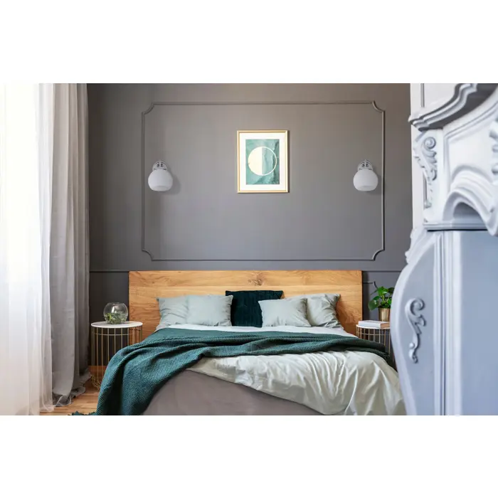 Activejet Classic single wall lamp - IRMA nickel E27 for the living room