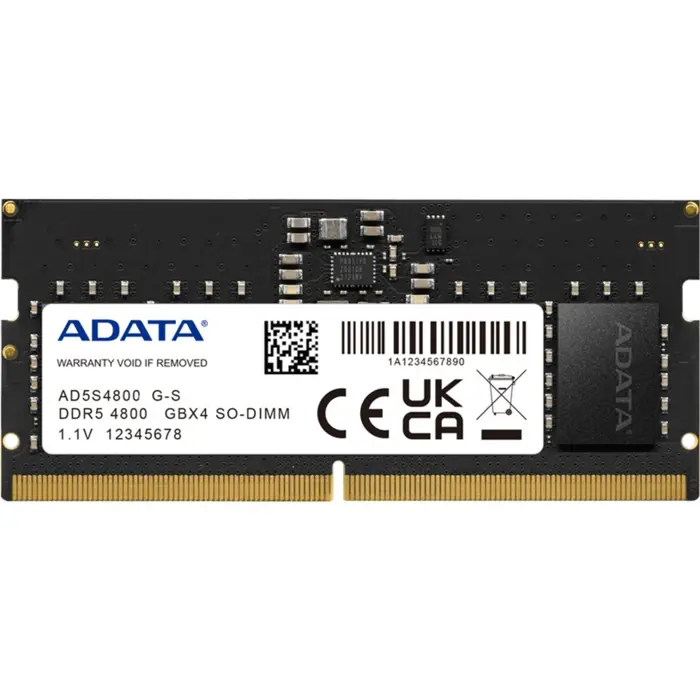 ADATA DDR5 8GB - 4800 - CL - 40 - ECC - SO-DIMM - AD5S48008G-S - Premier - black
