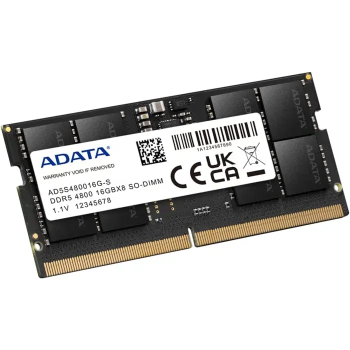 ADATA DDR5 8GB - 4800 - CL - 40 - ECC - SO-DIMM - AD5S48008G-S - Premier - black