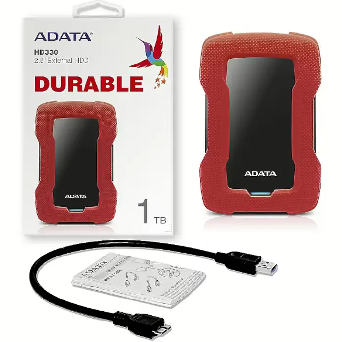 ADATA Ex HDD HD330, 1TB, usb3.0, crveni