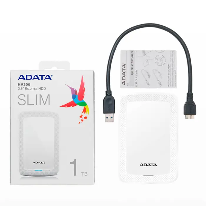 ADATA Ex HDD HV300, 1TB, usb3.0, bijeli