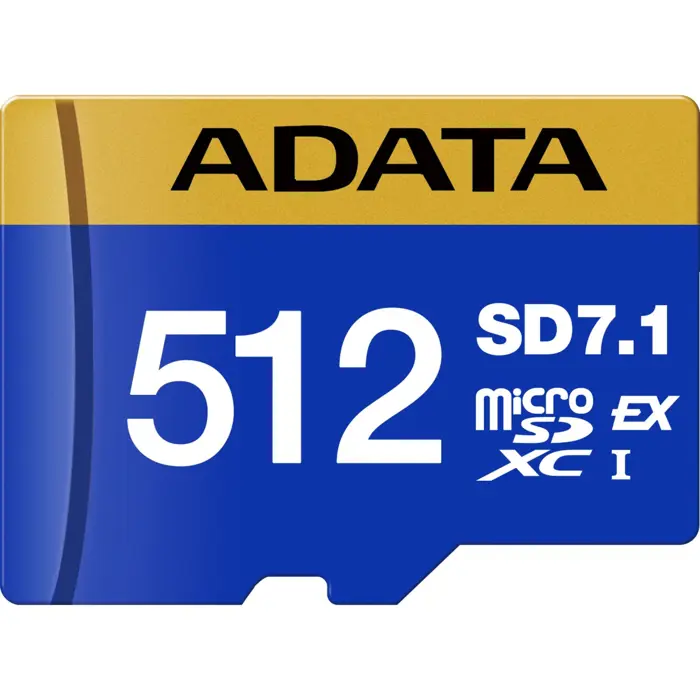 ADATA Premier Extreme microSDXC 512 GB, memory card (blue/yellow, SD Express, UHS-I U3, Class 10, V30)