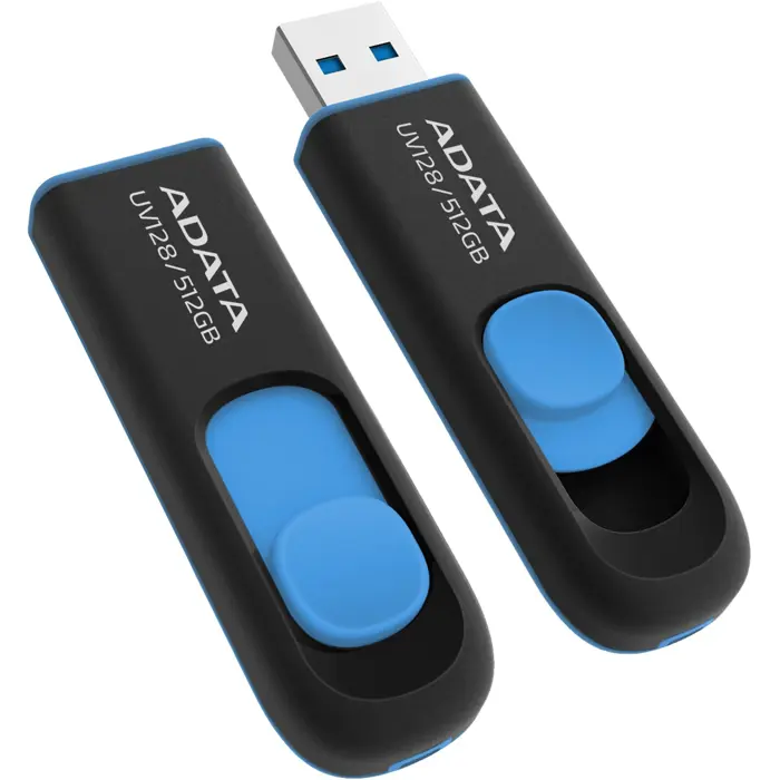 ADATA UV128 512 GB USB stick black/blue, USB-A 3.2 Gen 1