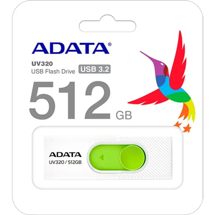 ADATA UV320 512 GB USB stick white/green, USB-A 3.2 Gen 1