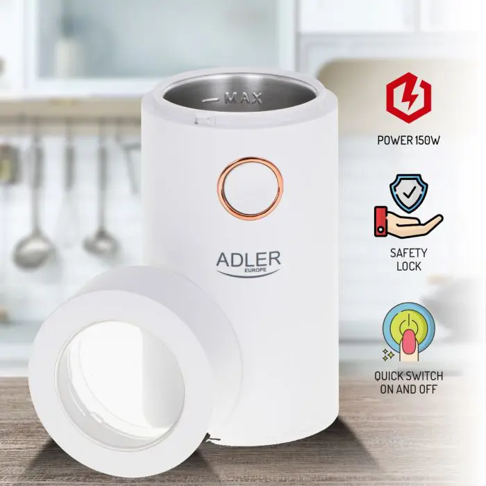 Adler White Gold Coffee Grinder 4446WG