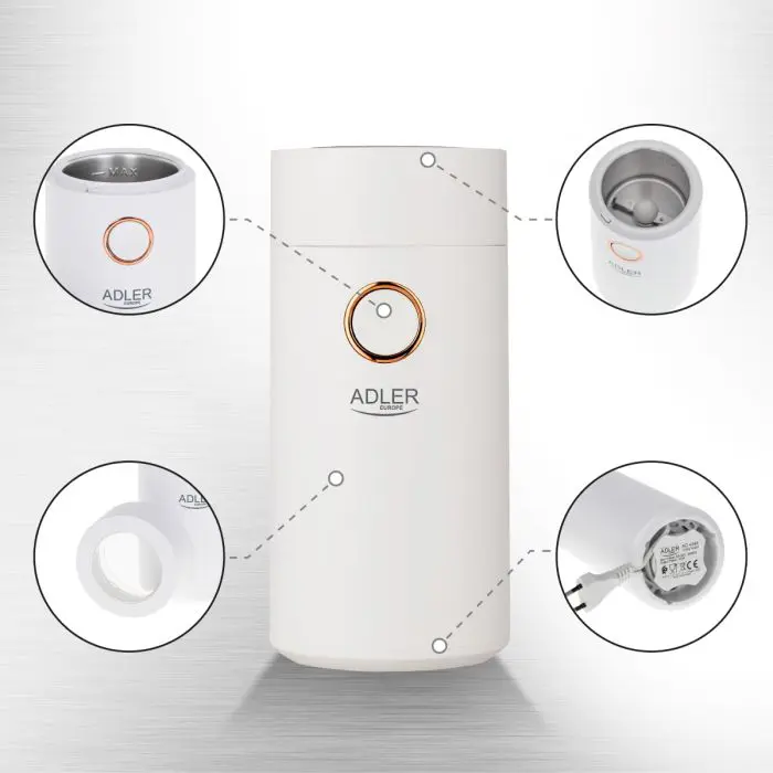 Adler White Gold Coffee Grinder 4446WG