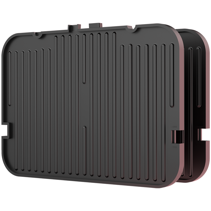 AENO Electric Grill EG1: 2000W, 3 heating modes - Upper Grill, Lower Grill, Both Grills Defrost, Max opening angle -180°, Temperature regulation, Timer, Removable double-sided plates, Plate size 32