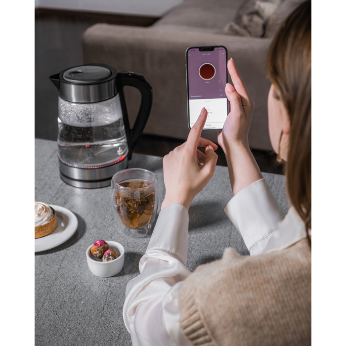 AENO Electric Kettle, Tongtai smart wifi, glass kettle, 220-240V~, 50/60Hz, 1850-2200W,  Strix, NW:1.15Kg