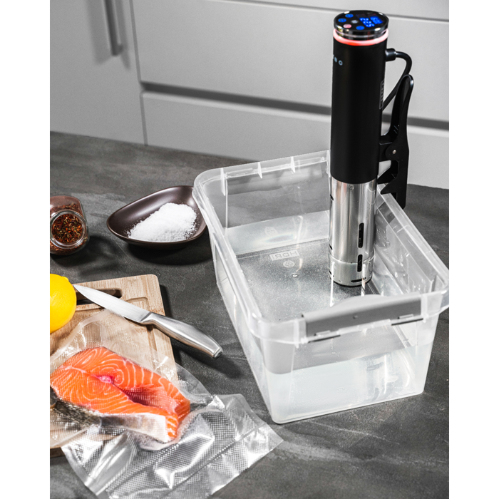 AENO Sous Vide SV1: 1200W, 4 Automatic programs, Temperature adjustment, Timer, Touch screen, LCD-display, IPX7 Water Proof