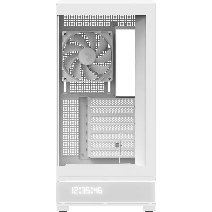 Aerocool P500B Digi-WT-v1, Tower Case White, Tempered Glass x 2