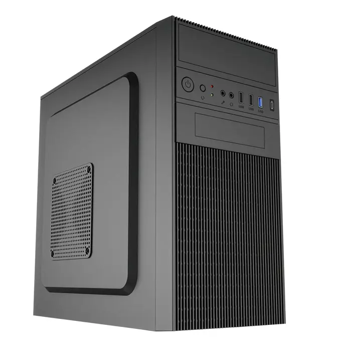 Akyga Obudowa Micro ATX AK19BK USB-C + USB 3.0 + 2x USB 2.0 czarna bez PSu Micro Tower Black