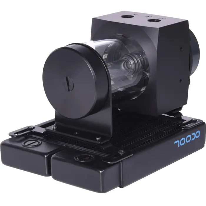 Alphacool Core 100 Aurora Reservoir Acetal/Acrylic with VPP Apex Pump (black, expansion tank with pump)
