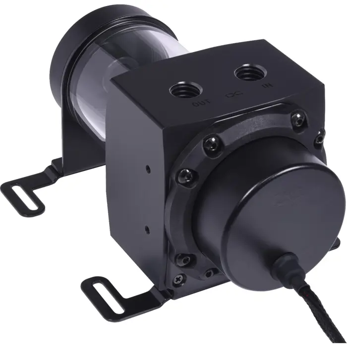 Alphacool Core 100 Aurora Reservoir Acetal/Acrylic with VPP Apex Pump (black, expansion tank with pump)