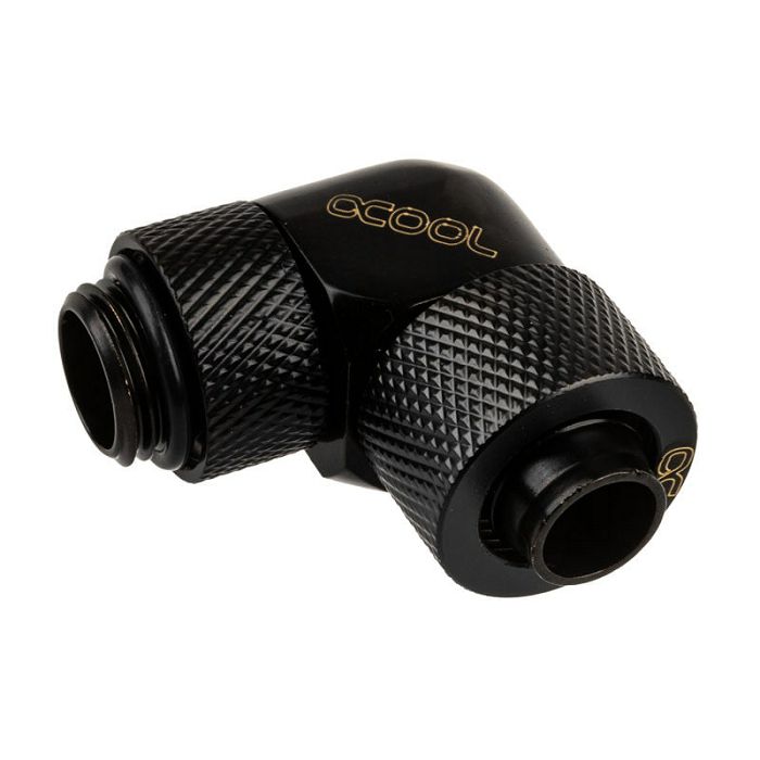 Alphacool icicle connection 90 degrees G1/4 inch AG to 13/10mm - rotatable, black