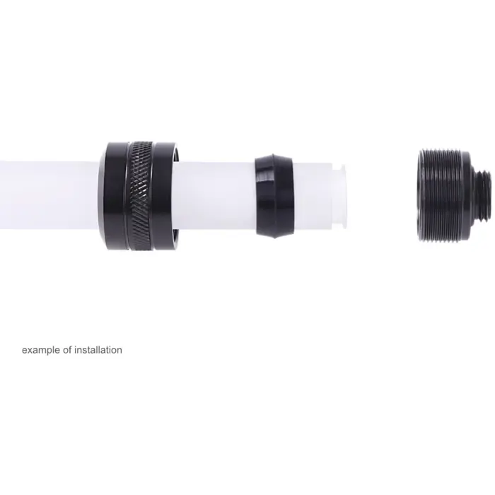 Alphacool Eiszapfen PRO 13mm HardTube Fitting G1 / 4 - Deep Black Sixpack, connection