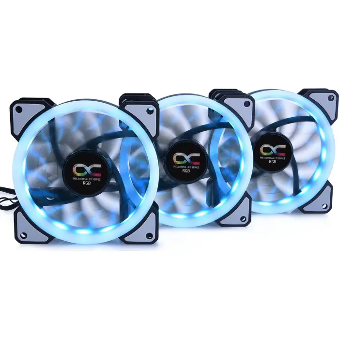 Alphacool Eiszyklon Aurora LUX Digital RGB - 3 Kit 120x120x25mm, case fan (3-pack, including digital RGB LED controller.)