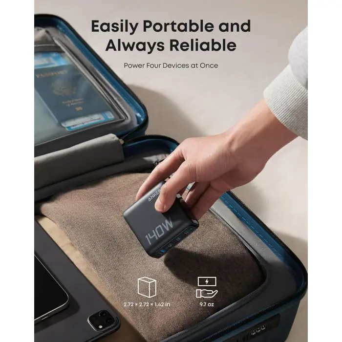 Anker 140W Far for Laptop, Dark Gray