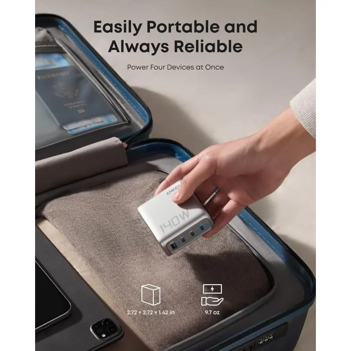 Anker 140W Far for Laptop, gray