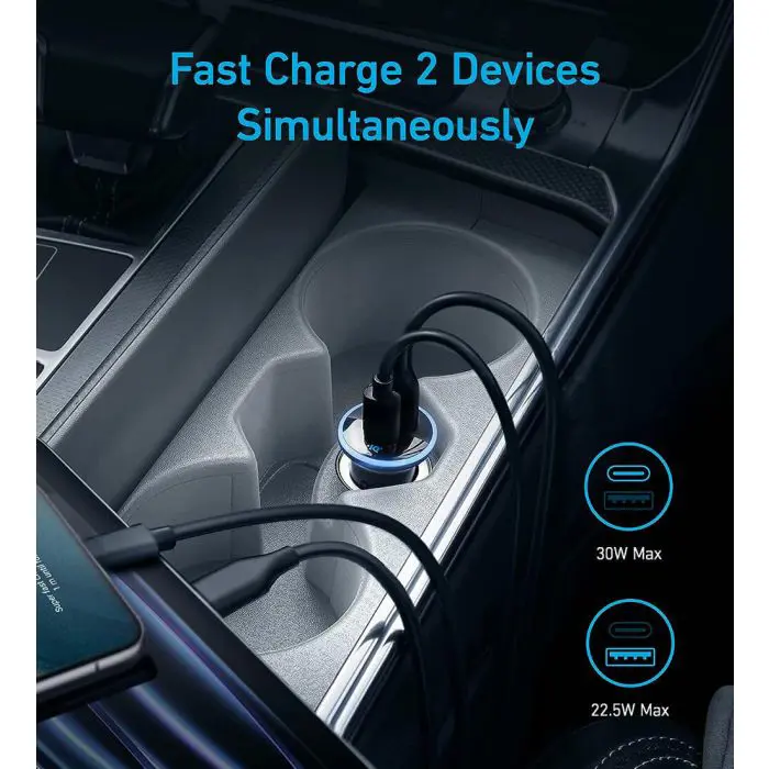 Anker 323 car charger 52.5 W