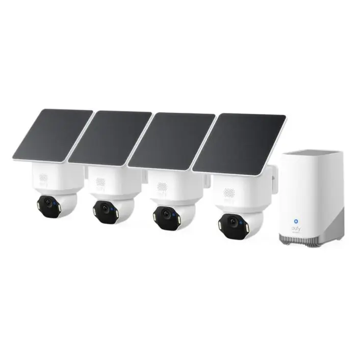 Anker Eufy Security SoloCam E42 komplet 4 kamer + HomeBase 3 baza + 4 solarni paneli